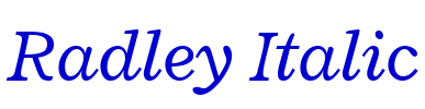 Radley Italic 字体